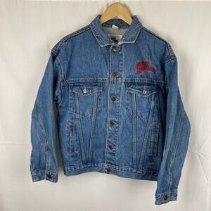Planet Hollywood Las Vegas Men's Vintage Button Up Jean Blue Denim Jacket 90s S